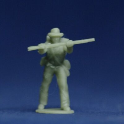 Soldier pressing rifle in hat v1