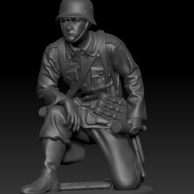 German soldier sitting with grenade AS