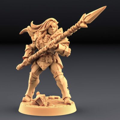 Female warrior with spear AG