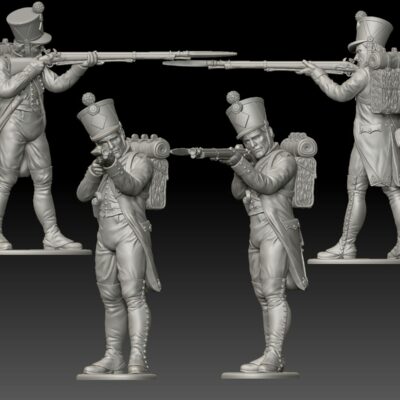 French Fusilier shooting. 1809/12 campaigns, full dress uniform