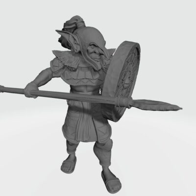 Highlands Tribe Goblin attacking with spear RF