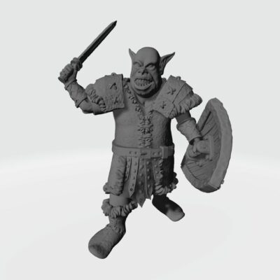 Grasslands Tribe Goblin attacking with sword and shield v2 RF