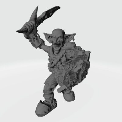 Goblin attacking with sword and shield RF